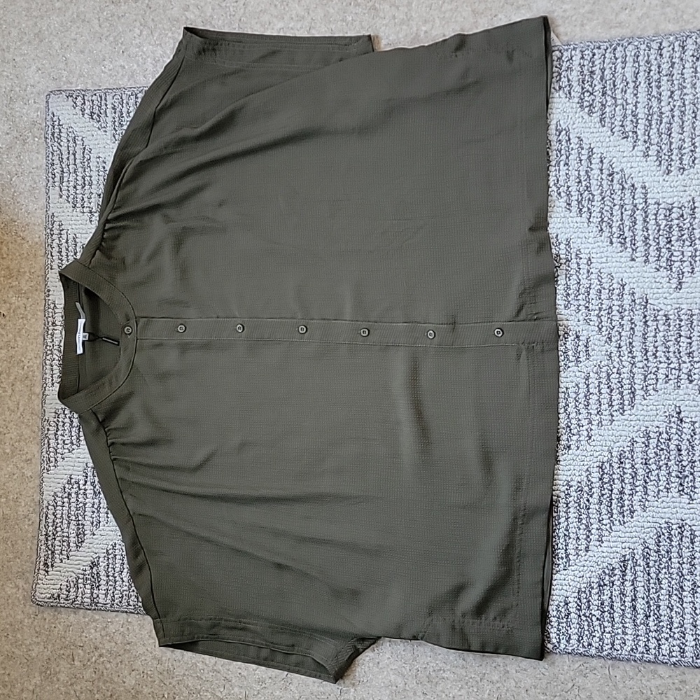 Calvin Klein Plus Size‎ Olive Blouse Size 3X